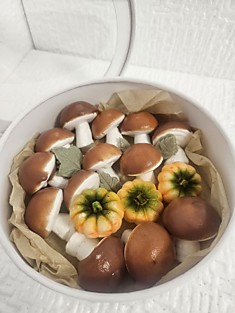 Грибочки зефирные глазированные шоколадом 